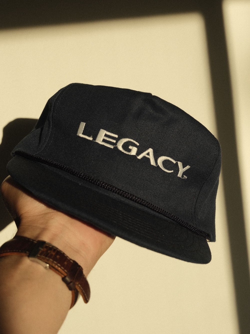 Vintage Subaru Legacy Cap with Cream Sherpa Lining